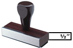 Traditional Wood Handle Stamp 1/2 x 1 